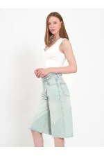 010878 Relaxed Fit Bermuda Denim Shorts