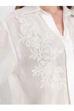 080820 Tencel Shirt with Lace Details