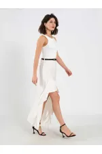 Robe ceinturée ornée 111711