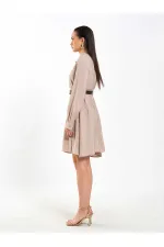 Robe asymétrique à volants et ceinture 111703