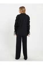 080796 Shirt with Gathered Sleeves