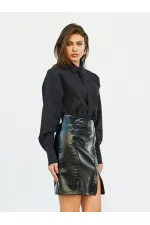 Chemise à une poche avec cravate 080733