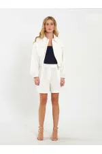 160896 Veste bomber à fermeture éclair frontale