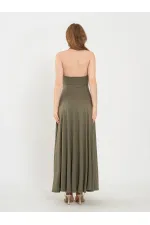 111684 Sırt Dekolteli Midi Elbise