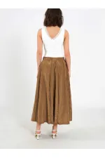 Jupe midi évasée 041188 avec dos élastiqué