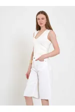 010878 Relaxed Fit Bermuda Denim Shorts