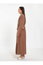 Jupe longue boutonnée sur le devant, style corset, référence 041171