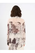 080813 Watercolor Effect Chiffon Shirt