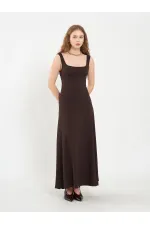 111687 Midi Volanlı Elbise