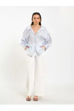 Chemise oversize à col ouvert 080811