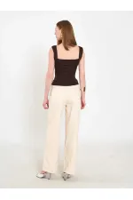 071926 Draped Front Knitted Blouse