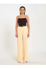 031655 Single Pleated Straight Leg Trousers