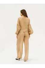 220579 Balloon Sleeve Shirt and Trouser Set