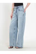 031668 Wide Leg Denim Trousers