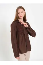 080820 Tencel Shirt with Lace Details
