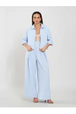 031635 A pileli Bol Paça Pantolon