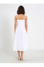 111554 Ruffled Voile Midi Dress