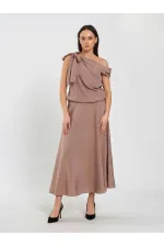 041162 Ruffled Midi Skirt