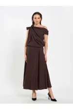 Jupe midi à volants 041162