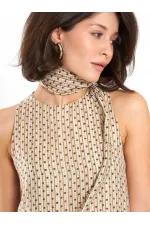 111709 Long Polka Dot Shawl Dress