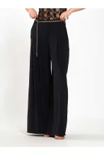 031641 Double Pleated Trousers with Trim