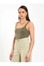 060332 U-Neck Slim Collar Tank Top