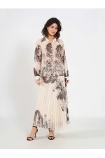 080813 Watercolor Effect Chiffon Shirt