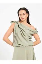 071886 One Shoulder Blouse