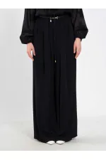 031676 Pleated Loose Fit Belted Trousers
