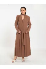 Jupe longue boutonnée sur le devant, style corset, référence 041171