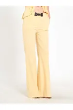031673 Stella Straight Leg Trousers with Belt Buckle