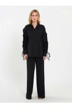 080796 Shirt with Gathered Sleeves