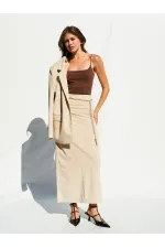 041101 Slit Straight Cut Skirt