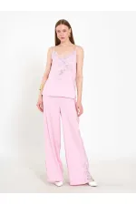 220657 Lace Detail Top and Bottom Set