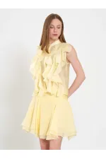 041182 Beli Nervürlü Mini Etek 041182 Beli Nervürlü Mini Etek