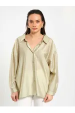 Chemise oversize à col ouvert 080811
