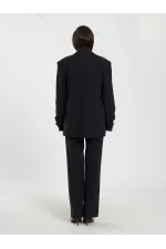 131046 Oversize Kolları Pileli Ceket