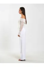 071832 Chemisier asymétrique à encolure bateau