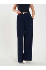031655 Single Pleated Straight Leg Trousers