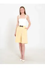 010880 Stella Bermuda Shorts with Buckle