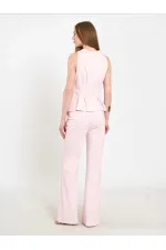 031673 Stella Straight Leg Trousers with Belt Buckle