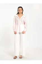 Chemise oversize à col ouvert 080811