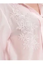 080820 Tencel Shirt with Lace Details