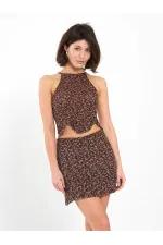 041184 Mini Bell-Shaped Sequin Skirt