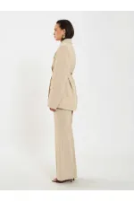 131060 Kemer Detaylı Oversize Ceket