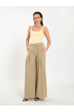 031641 Double Pleated Trousers with Trim