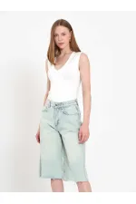 010878 Relaxed Fit Bermuda Denim Shorts