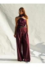 071773 Buckled Satin Blouse