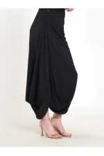 Jupe midi asymétrique à taille élastique 041197
