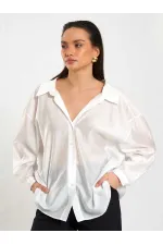 Chemise oversize à col ouvert 080811